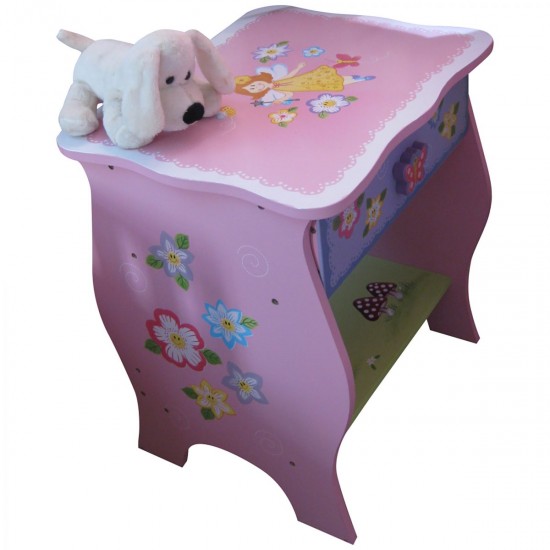 Noptiera cu sertar si etajera Fairy - Mobilier Tematic din lemn MDF Liberty House