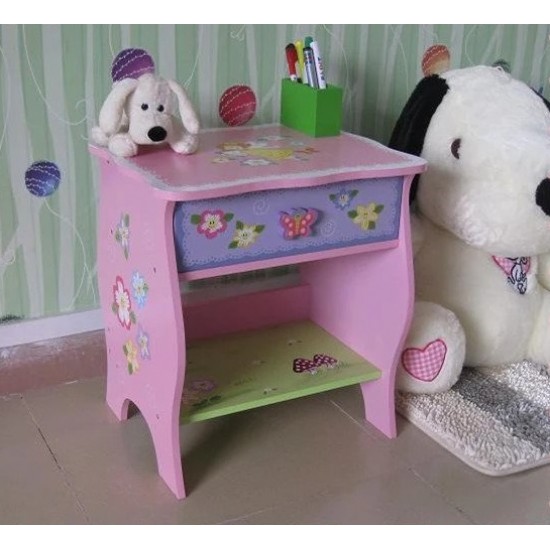 Noptiera cu sertar si etajera Fairy - Mobilier Tematic din lemn MDF Liberty House
