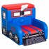 Fotoliu Locomotiva Thomas din Spandex cadru de lemn si 2 compartimente de stocare Train Engine Sofa