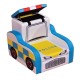 Fotoliu Masina de Politie  din Spandex cadru de lemn si 2 compartimente de stocare Police Car Sofa