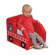 Fotoliu Masina de Pompier - din Spandex cu cardu de lemn si cu 2 compartimente de stocare Fire Engine Sofa