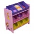 Etajera Princess Organizator cu 9 cutii din material textil cadru din lemn MDF Liberty House Toys 