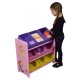Etajera Princess Organizator cu 9 cutii din material textil cadru din lemn MDF Liberty House Toys 