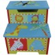 Scaunel Safari cu doua trepte si lada de stocare din MDF Setp Stool Liberty House