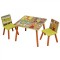 Masuta Kids Safari cu doua scaunele din lemn solid + MDF  Liberty House