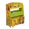 Organizator Kids Safari din lemn MDF cu lada de stocare cu roti si cosuri din panza  Liberty House Storage 