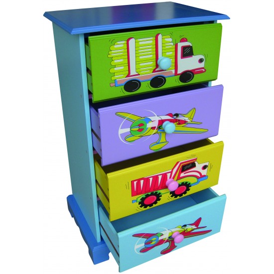 Comoda cu patru sertare Mobilier Tematic Transportation  din lemn MDF Liberty House