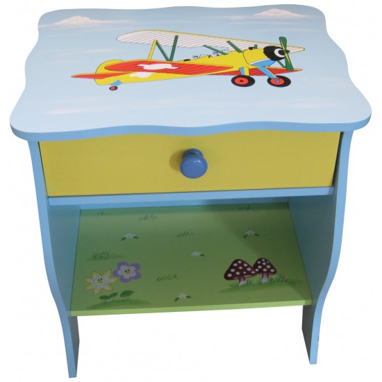 Noptiera cu sertar si etajera- Mobilier tematic Transportation  din lemn MDF Liberty House