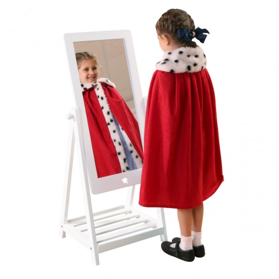 Oglinda Mare Dressing Alba - White Star cu suport din lemn MDF Liberty House