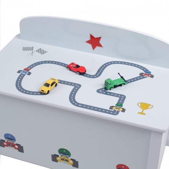 Bancuta White Star Cars 3 in 1 cu  lada de stocare din  MDF Liberty House
