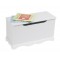 Bancuta alba White ToyBox cu lada de stocare din  MDF Liberty House