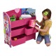 Biblioteca Etajera Fashion Girl cu 6 cutii din material textil si cadru din lemn MDF Liberty House Toys OnlyToys