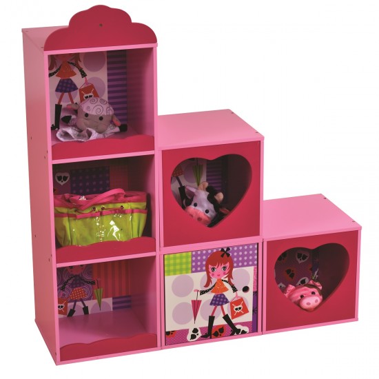 Dulapior Fashion Girl din lemn MDF modular cu 9 compartimente Liberty House