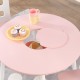Masuta rotunda Roz cu doua scaunele si spatiu de depozitare- Pink Round Table Kidkraft