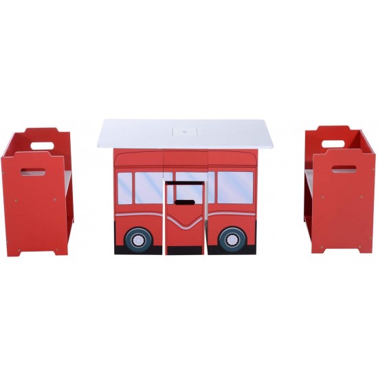 Masuta BUS  multifunctionala cu doua scaune si multiple spatii de depozitare