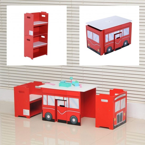 Masuta BUS  multifunctionala cu doua scaune si multiple spatii de depozitare