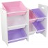 Organizator Kidkarft cu stocare in 7 Recipiente ALB-Pastel - Spatiu depozitare Jucarii -Toy Storage White