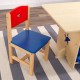 Masuta copii Star cu doua scaunele din lemn si spatii de depozitare- Star Kidkraft Table