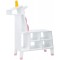 Biblioteca alba Unicorn White/Pink Teamson pentru copii din lemn MDF