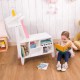 Biblioteca alba Unicorn White/Pink Teamson pentru copii din lemn MDF