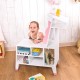 Biblioteca alba Unicorn White/Pink Teamson pentru copii din lemn MDF