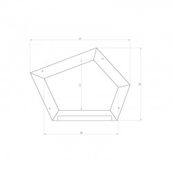 Tabla Pentagon de scris cu creta accesoriu pentru casute si complexe de exterior