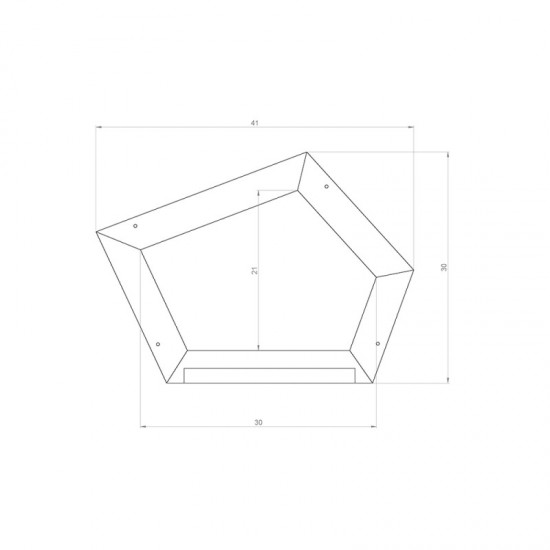 Tabla Pentagon de scris cu creta accesoriu pentru casute si complexe de exterior