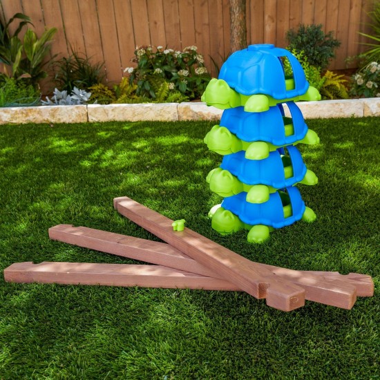 Joc de Echilibrul si Balans cu Broscute Testoase KidKraft Turtle Totter Balance Beam  Interior - Exterior