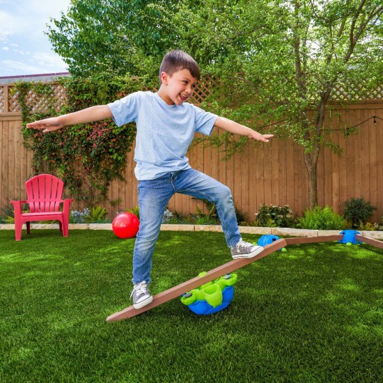Joc de Echilibrul si Balans cu Broscute Testoase KidKraft Turtle Totter Balance Beam  Interior - Exterior