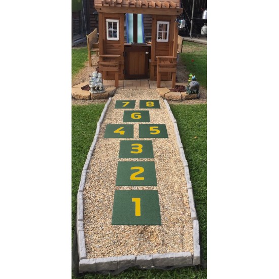 Sotron din placi elasticie de Caucic Hopscotch pentru gradinite scoli parcuri 