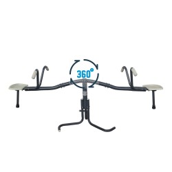 Balansoar Metalic Rotativ 360 pentru copii cu 2 locuri - Solid Robust cu celeme de fixare AXI