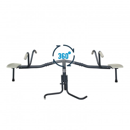 Balansoar Metalic Rotativ 360 pentru copii cu 2 locuri - Solid Robust cu celeme de fixare AXI