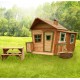 Masuta XL Copii Picnic si Activitati ZidZed de Gradina cu 2 bancute din lemn de Cedru AXI