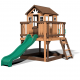 Casuta de joaca suspendata Eco Heights PlayHouse - Complex cu tobogan Centru multifuntional din lemn Backyard Discovery