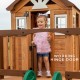 Casuta de joaca suspendata Eco Heights PlayHouse - Complex cu tobogan Centru multifuntional din lemn Backyard Discovery