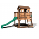 Casuta de joaca suspendata Eco Heights PlayHouse - Complex cu tobogan Centru multifuntional din lemn Backyard Discovery