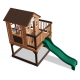 Casuta de joaca suspendata Eco Heights PlayHouse - Complex cu tobogan Centru multifuntional din lemn Backyard Discovery