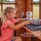 Casuta de joaca suspendata Eco Heights PlayHouse - Complex cu tobogan Centru multifuntional din lemn Backyard Discovery