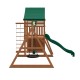 Complex de Joaca Piscul Grayson din lemn de cedru - Centru de catarat cu tobogan si 2 nivel Backyard Discovery 