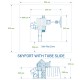 Complex Loc de Joaca SkyFort 3 din lemn de cedru - Centru de exterior multifunctional cu tobogan elicoidal si 3 nivele de joaca Sky Fort III Backyard Discovery  
