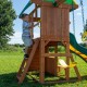 Complex Loc de Joaca SomerSET din lemn de cedru - Centru din lemn cu Tobogan si Leagane 2 nivele Playset Backyard Discovery 