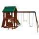 Complex Loc de Joaca SomerSET din lemn de cedru - Centru din lemn cu Tobogan si Leagane 2 nivele Playset Backyard Discovery 