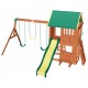 Complex Loc de Joaca SomerSET din lemn de cedru - Centru din lemn cu Tobogan si Leagane 2 nivele Playset Backyard Discovery 