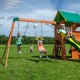 Complex Loc de Joaca SomerSET din lemn de cedru - Centru din lemn cu Tobogan si Leagane 2 nivele Playset Backyard Discovery 