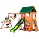Complex Loc de Joaca SomerSET din lemn de cedru - Centru din lemn cu Tobogan si Leagane 2 nivele Playset Backyard Discovery 