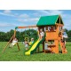 Complex Loc de Joaca SomerSET din lemn de cedru - Centru din lemn cu Tobogan si Leagane 2 nivele Playset Backyard Discovery 