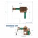 Complex Loc de Joaca din cedru WoodRidge ELITE - Centru outdoor cu tunel suspendat si  tobogan si 3 nivele - Backyard Discovery