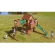 Complex Loc de Joaca din cedru WoodRidge ELITE - Centru outdoor cu tunel suspendat si  tobogan si 3 nivele - Backyard Discovery