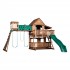 Complex Loc de Joaca din cedru WoodRidge ELITE - Centru outdoor cu tunel suspendat si  tobogan si 3 nivele - Backyard Discovery