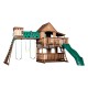 Complex Loc de Joaca din cedru WoodRidge ELITE - Centru outdoor cu tunel suspendat si  tobogan si 3 nivele - Backyard Discovery